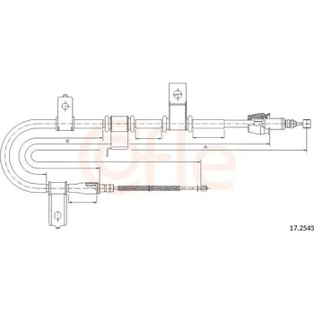 Lanko parkovací brzdy Tazne lanko, parkovaci brzda, 17.2545
