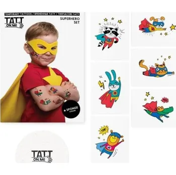 Odstranitelné tetování TATTonMe Tetovačky pro děti Super hrdinové sada