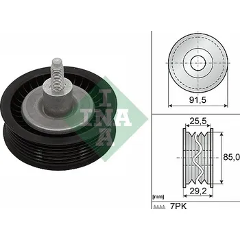 Vratná/vodicí kladka, klínový žebrový řemen, 532 0909 10