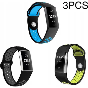Řemínek na hodinky 3X SILIKONOVÝ ŘEMÍNEK FITBIT CHARGE 3 VEL. S