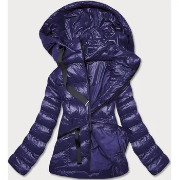 Tmavě modrá krátká dámská zimní bunda (23066-215) odstíny modré L (40)