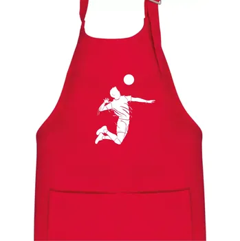 Kuchyňská zástěra Volejbal splash jednoduchý - Dětská zástěra na vaření - Univerzální velikost ( Červená )