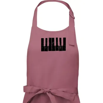 Kuchyňská zástěra Klávesy vintage - Pánská zástěra na vaření - Univerzální velikost ( Starorůžová )