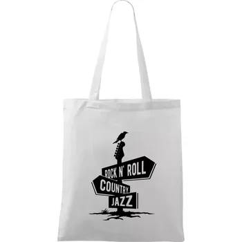 Kytara rozcestník - Taška bavlněná - 42 x 38 cm ( Bílá )