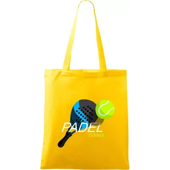 Nákupní taška Padel obrazek barevný - Taška bavlněná - 42 x 38 cm ( Žlutá )