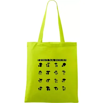 Triko na houby - Taška bavlněná - 42 x 38 cm ( Limetková )