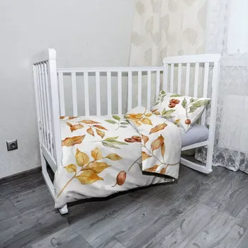 Povlečení Sablio Mikroplyšové povlečení do dětské postýlky Barvy podzimu - 120x90 / 40x60