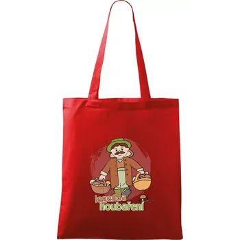 Nákupní taška Legenda houbaření - Taška bavlněná - 42 x 38 cm ( Červená )