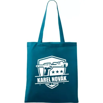 Instalatér umím všechno - Taška bavlněná - 42 x 38 cm ( Petrolejová )