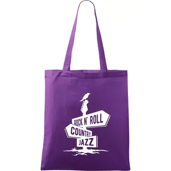 Kytara rozcestník - Taška bavlněná - 42 x 38 cm ( Fialová )