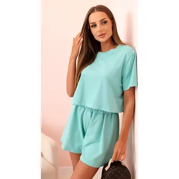 Dámský bavlněný komplet s širokými šortkami mincovna UNI