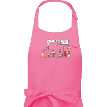 Kuchyňská zástěra Nejlepší učitel chemie - Pánská zástěra na vaření - Univerzální velikost ( Růžová )