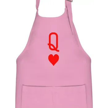 Kuchyňská zástěra Poker Q love - Dětská zástěra na vaření - Univerzální velikost ( Růžová )