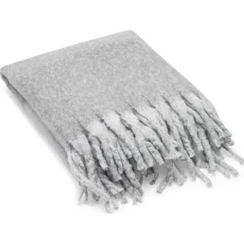 Pikniková deka COMFY. Deka z recyklovaného polyesteru (100% rPET) (300 g/m²), s mohérovým omakem - Šedá