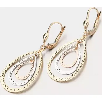 Náušnice Dámské náušnice zlato mix 585 visací PKL22-069