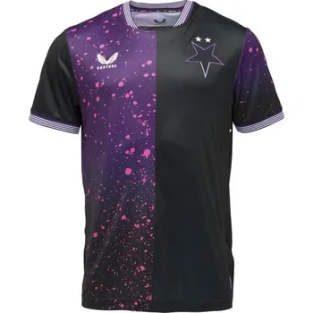 Pánský fotbalový dres CASTORE SK SLAVIA PRAGUE PRO AWAY SS SHIRT 2XL Černá, Fialová, Bílá
