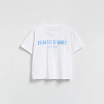 Dámské tričko Reserved - Tričko s potiskem - tělová - 552GA-02X - 552GA-02X-L