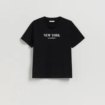 Dámské tričko Reserved - Tričko s potiskem - černý - 863HD-99X - 863HD-99X-M