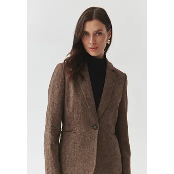 Dámské sako Tatuum DÁMSKÉ PLÁTĚNÉ SAKO S ŽEBROVANOU VSADKOU — SUZIKA 1