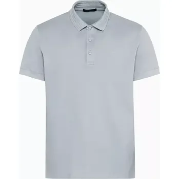 Pánské tričko PORSCHE DESIGN TecFlex polo shirt Polokošile tričko s límečkem a knoflíky z piké ledovcová šedá (Polo tričko z bavlněného piké s poutkem na brýle na knoflíkové léze)