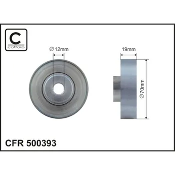 Vratna/vodici kladka, klinovy zebrovy remen, 500393