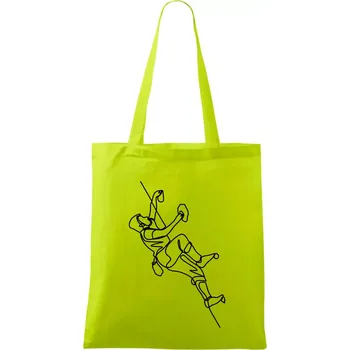 Lezecká stěna jedním tahem - Taška bavlněná - 42 x 38 cm ( Limetková )