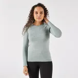 KIPRUN Dámské běžecké bezešvé tričko s dlouhým rukávem Run 500 XL MODRÁ|ZELENÁ