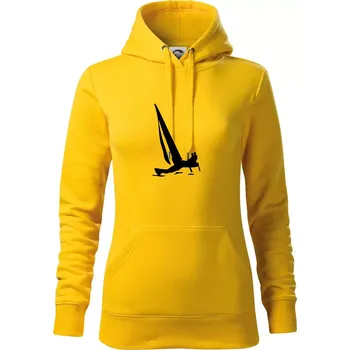 Dámská mikina Katamarán 2 osoby - Mikina dámská Cape s kapucí - XS ( Žlutá )