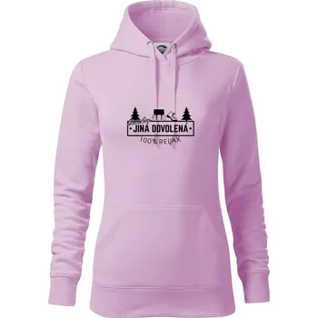 Dámská mikina Trochu jiná dovolená batoh - Mikina dámská Cape s kapucí - XS ( Orchid )