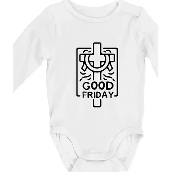 Good friday - Body kojenecké s dlouhým rukávem - Dlouhý r. do 3 měs ( Bílá )