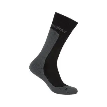 Pánské ponožky Icebreaker Merino Hike+ Medium Crew Men BLACK/OBSIDIAN černá S