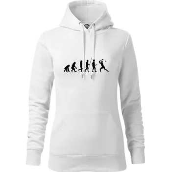 Dámská mikina Evoluce hurling - Mikina dámská Cape s kapucí - XS ( Bílá )
