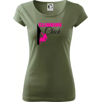 Dámské tričko Climbing chick - Dámské triko Pure - XL ( Khaki )