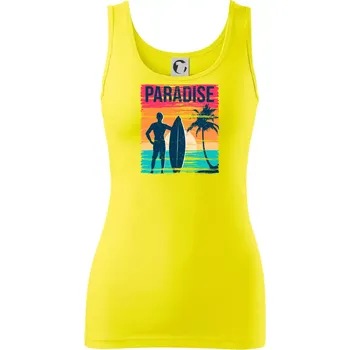 Paradise - barevný čtverec - Dámské tílko - L ( Citrónová )