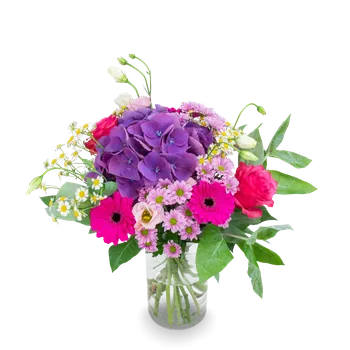 umělá květina Kytice s hortenzií Tilda Malá Růžová