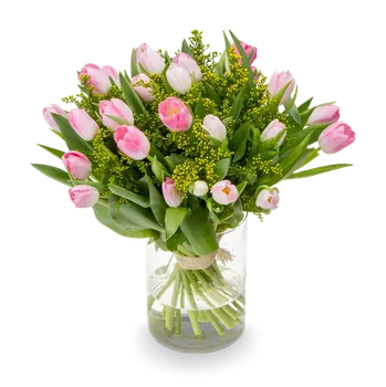 umělá květina Kytice růžových tulipánů Ernestine Střední - Belles Fleurs