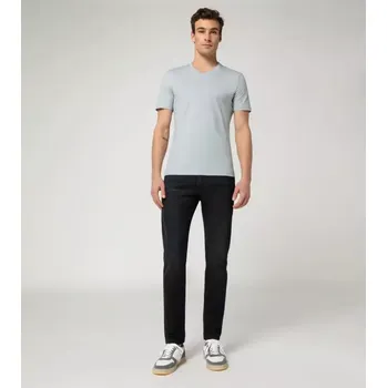 Pánské tričko PORSCHE DESIGN V-Neck T-Shirt Tričko s výstřihem do V ledovcová šedá (Bavlněné elastické tričko se znakem PD)