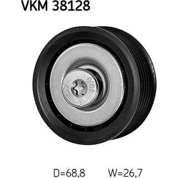 Vratná/vodicí kladka, klínový žebrový řemen, VKM 38128