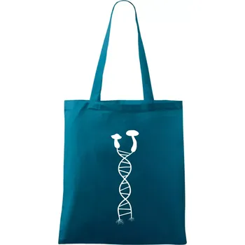 DNA houby - Taška bavlněná - 42 x 38 cm ( Petrolejová )