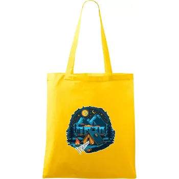 Jizerky pod stanem - Taška bavlněná - 42 x 38 cm ( Žlutá )