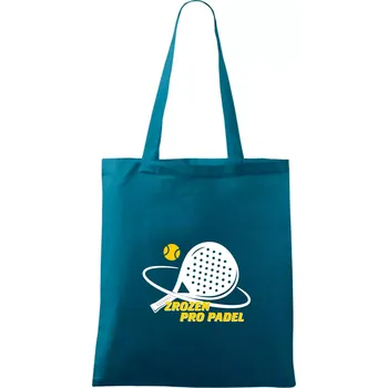 Zrozen pro padel - Taška bavlněná - 42 x 38 cm ( Petrolejová )