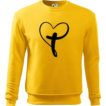 Pánská mikina Jesus srdce - Mikina Essential pánská - XL ( Žlutá )