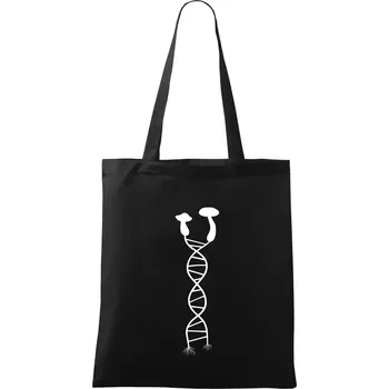 Nákupní taška DNA houby - Taška bavlněná - 42 x 38 cm ( Černá )