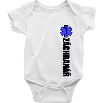 Kojenecké oblečení Záchranář - hvězda - Body kojenecké s krátkým rukávem - Krátký r. 12-18 měs ( Bílá )