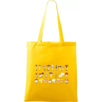 Nákupní taška Houby barevné - Taška bavlněná - 42 x 38 cm ( Žlutá )