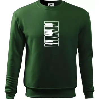 Klávesy svisle - Mikina Essential dětská - 158 cm/12 let ( Lahvově zelená )