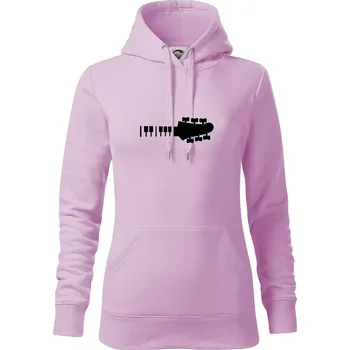 Dámská mikina Klávesy a kytara - Mikina dámská Cape s kapucí - S ( Orchid )