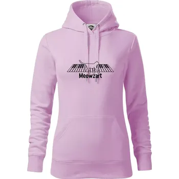 Dámská mikina Meowzart - Mikina dámská Cape s kapucí - S ( Orchid )