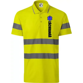 Záchranář - hvězda - HV Runway 2V9 - Reflexní polokošile - M ( Neonově žlutá )