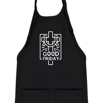 Kuchyňská zástěra Good friday - Dětská zástěra na vaření - Univerzální velikost ( Černá )